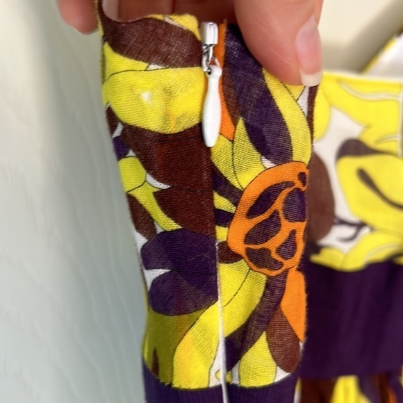 MILLY Silk Blend Floral Print Spaghetti Strap Sundress Size 6 - Picture 10 of 16